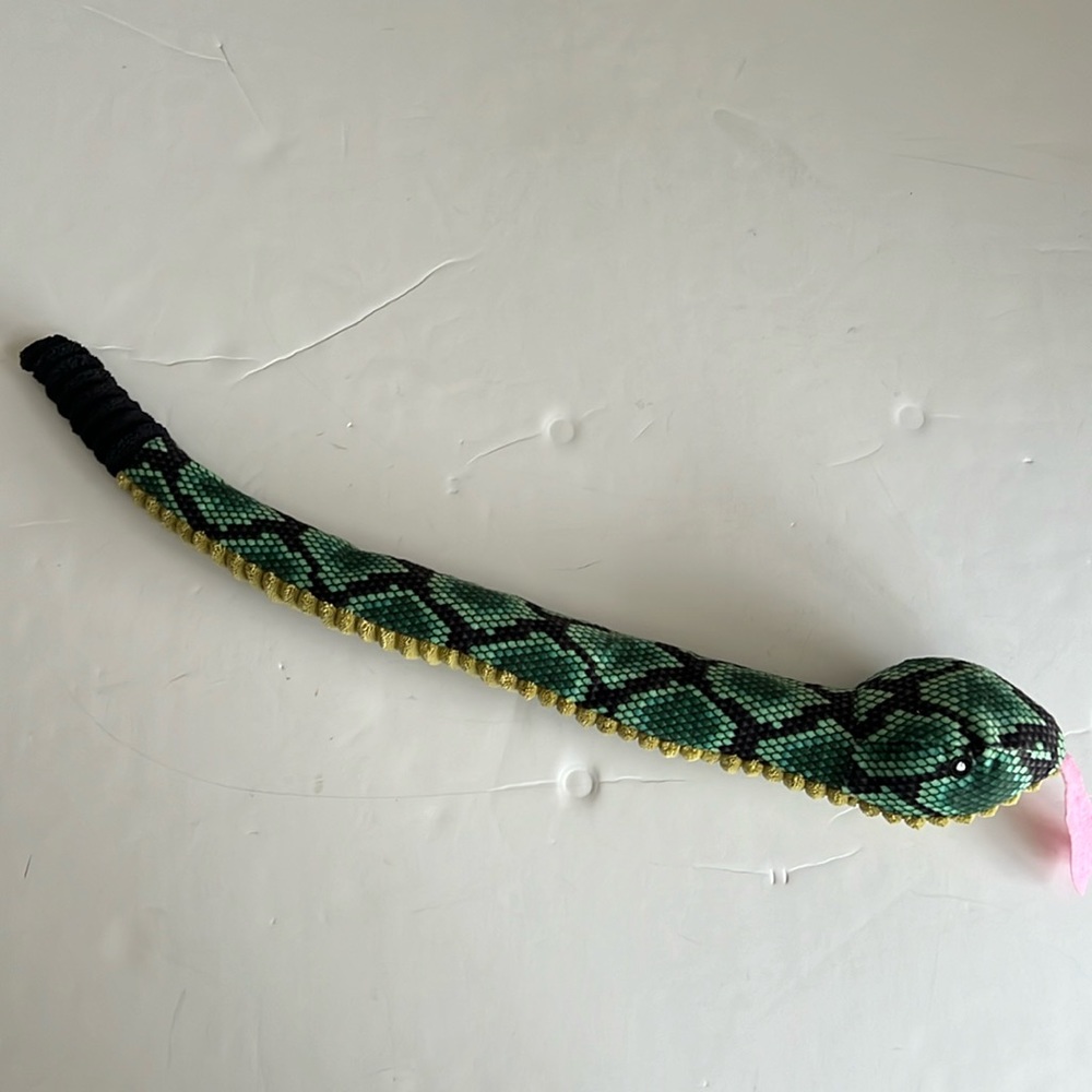 Spot Green Plush Snake Crinkle Dog Toy